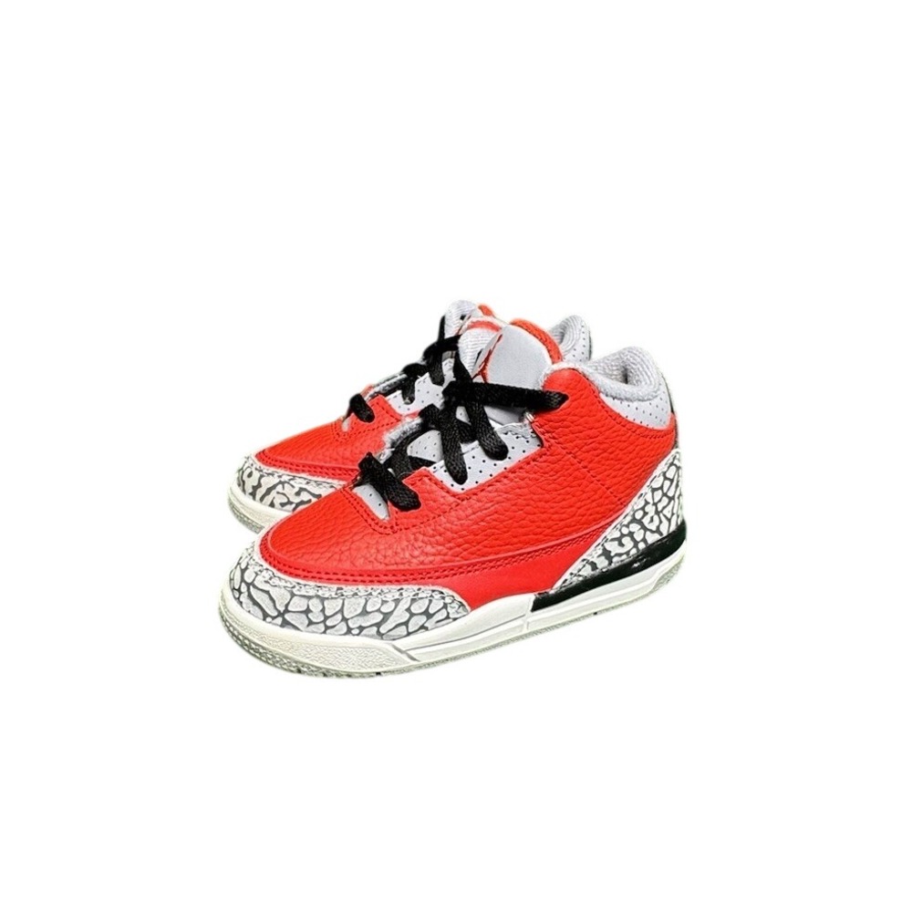 Jordan 3 Retro SE‎ Red Cement Fire Red Toddler Sneakers CQ0489-600 Size 8C